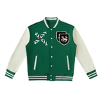Two-Tone Fleeced Varsity Jacket