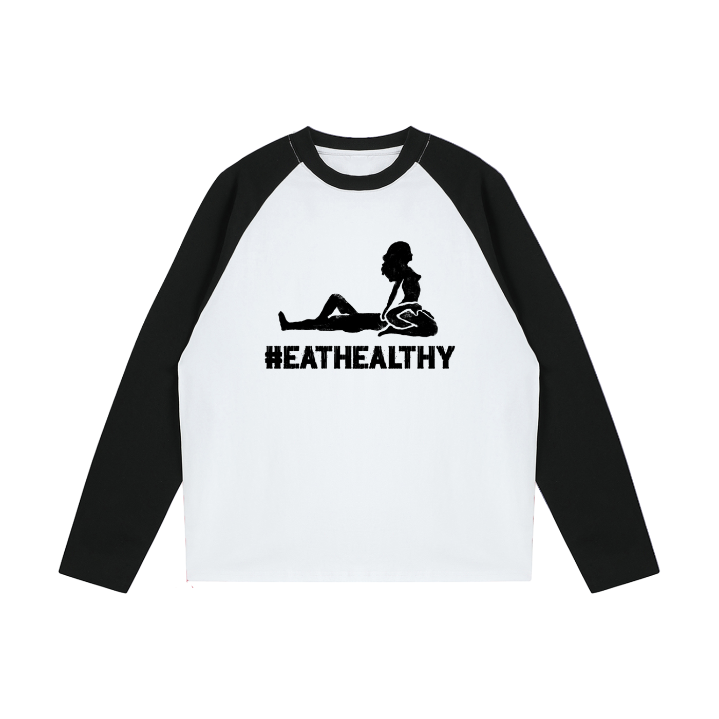 #EATHEALTHY Raglan Long-Sleeve T-Shirt